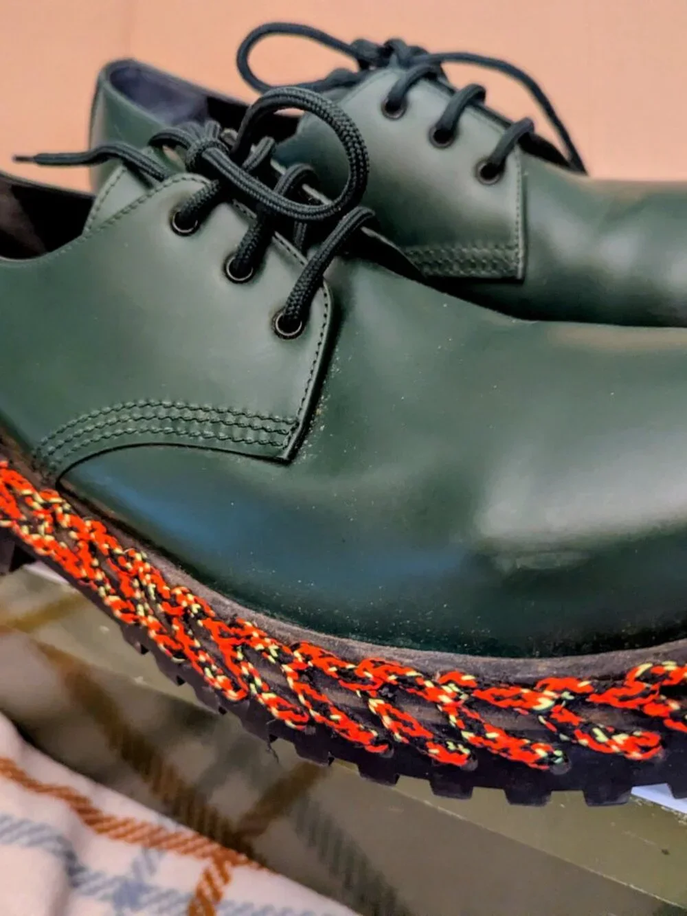 Balenciaga leather braided
